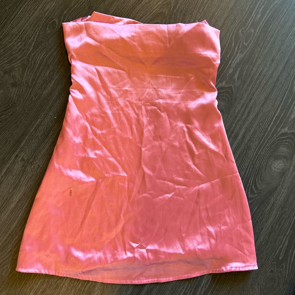 Princess Polly Vibrant Pink Satin Dress